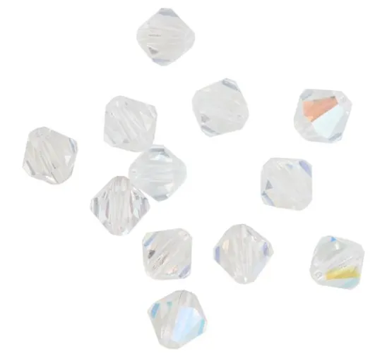 Glasschliffglitzerperlen, 6 mm