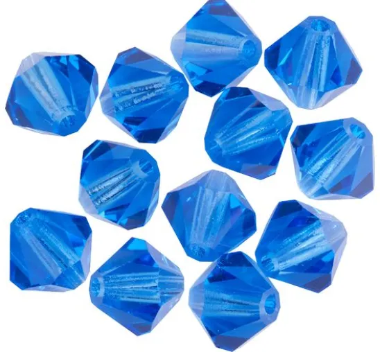 Glasschliffglitzerperlen, 6 mm