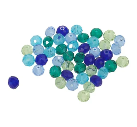 Glasschliffperlen, 8 mm, 45 Stück