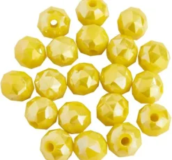 Glasschliffperle Rund, 6 mm