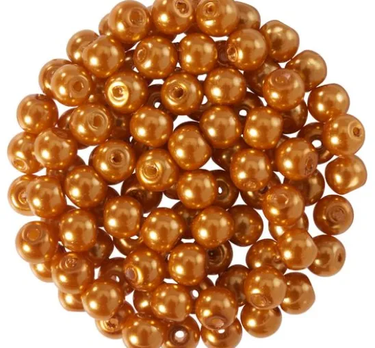 Glaswachsperlen, Ø 4 mm, 100 Stück