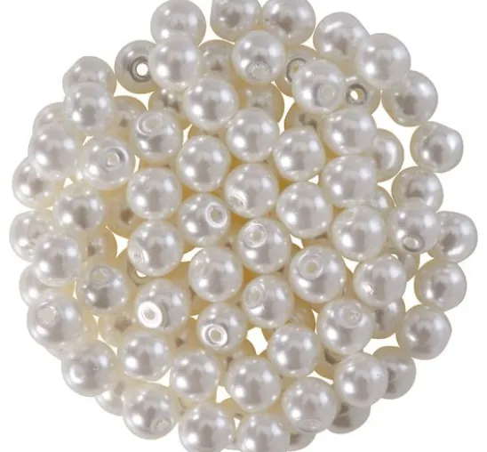 Glaswachsperlen, Ø 4 mm, 100 Stück