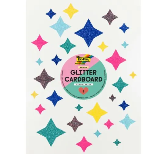 Glitterkarton Rainbow