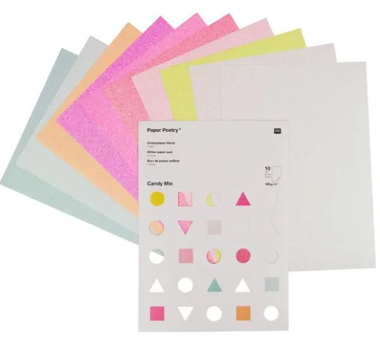Glitterpapier "Candy Mix"
