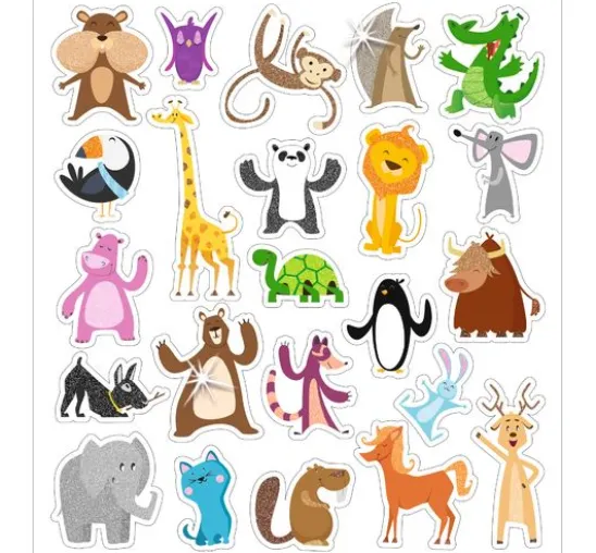 Glitzer-Sticker "Animals"