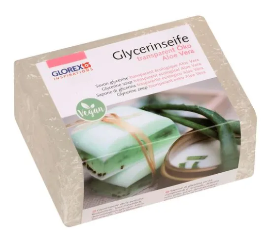 Glycerin Öko-Gießseife "Aloe Vera", transparent
