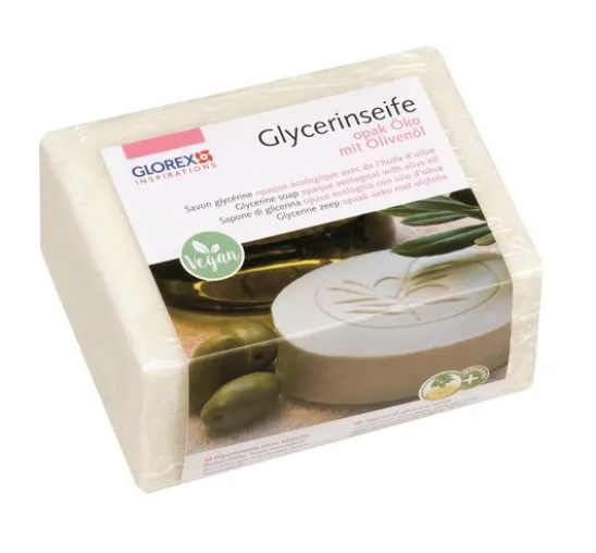 Glycerin Öko-Gießseife "Olivenöl", Opak