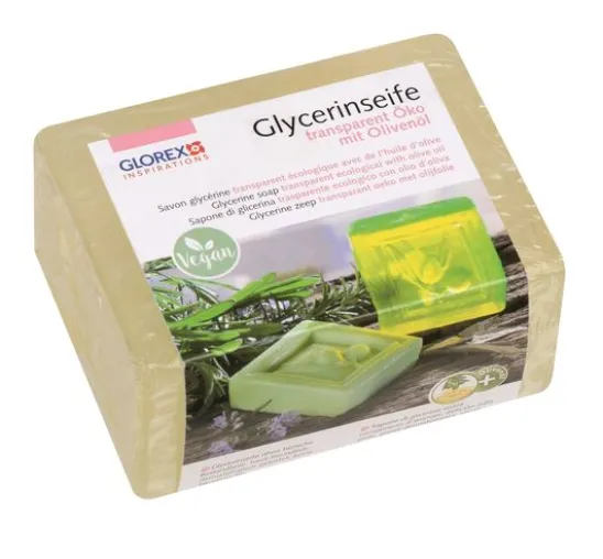 Glycerin Öko-Gießseife "Olivenöl", Transparent