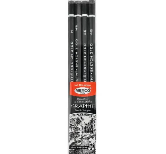 Graphit Bleistifte, 4er-Set