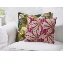 Halbpanama-Stoff "Zebra und Blumen"
