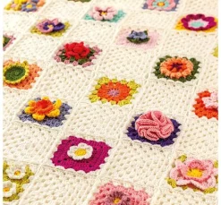 Häkel-Karten Granny Square "Blumen"