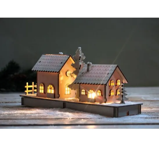 Holzbausatz "2 Lichterhäuser"