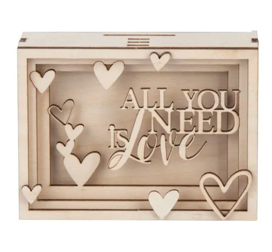 Holzbausatz Spardose "Love"