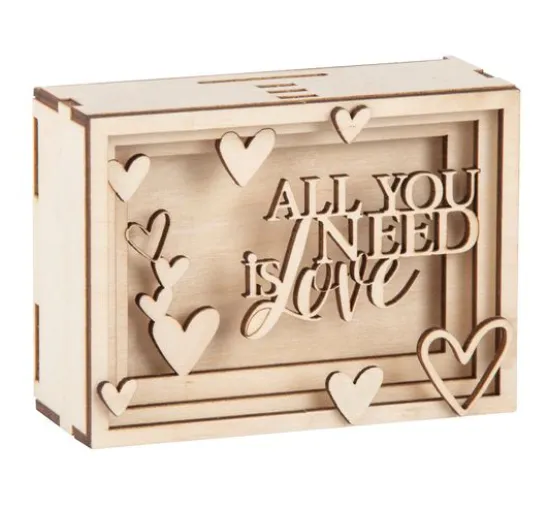 Holzbausatz Spardose "Love"