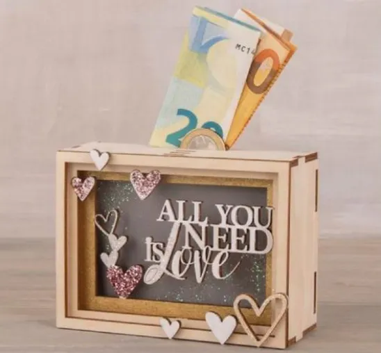 Holzbausatz Spardose "Love"