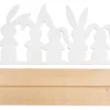 Holz-Deko "Hasenfamilie auf Sockel"