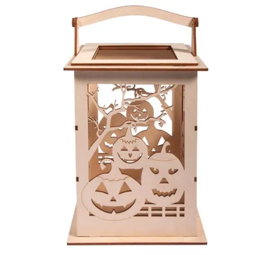 Holz-Laterne "Halloween", Bausatz