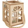 Holz-Laterne mit Fenster-Ausschnitten