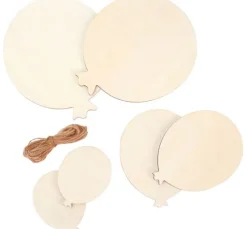 Holz-Luftballon, 6er Set