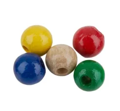 Holzperlen, Ø 6mm, ca. 125 Stück
