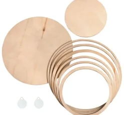 Holzplatten/-ringe Set
