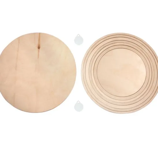 Holzplatten/-ringe Set