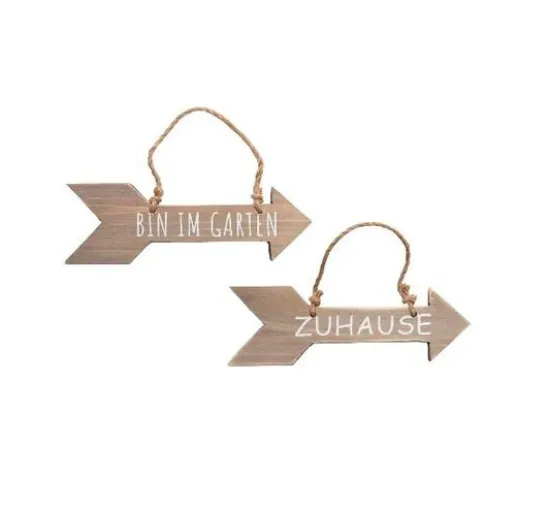 Holz-Schild "Pfeil"