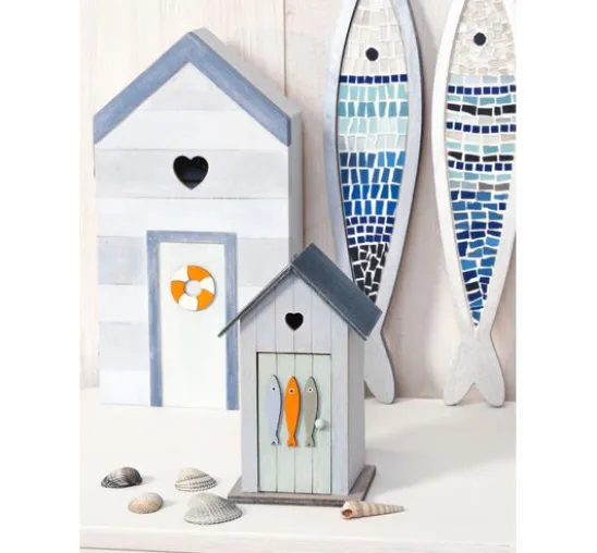 Holz-Schlüsselkasten "Strandhaus"