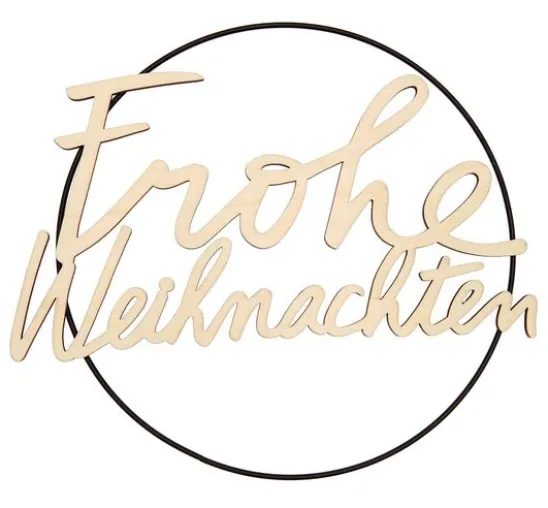 Holzschriftzug "Frohe Weihnachten"