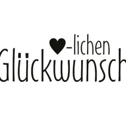 Holzstempel "Herzlichen Glückwunsch"