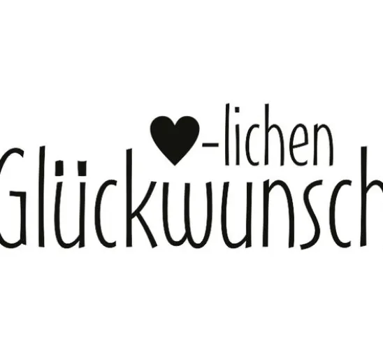 Holzstempel "Herzlichen Glückwunsch"
