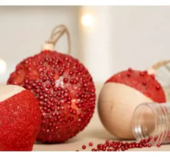 Holz-Weihnachtskugel
