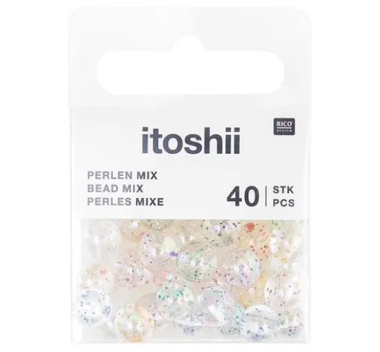 itoshii Perlen-Set "Glitzer Holographisch"