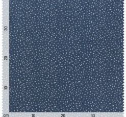 Jersey-Stoff "Konfetti-Streifen Jeans-Blau"