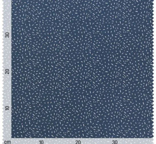 Jersey-Stoff "Konfetti-Streifen Jeans-Blau"