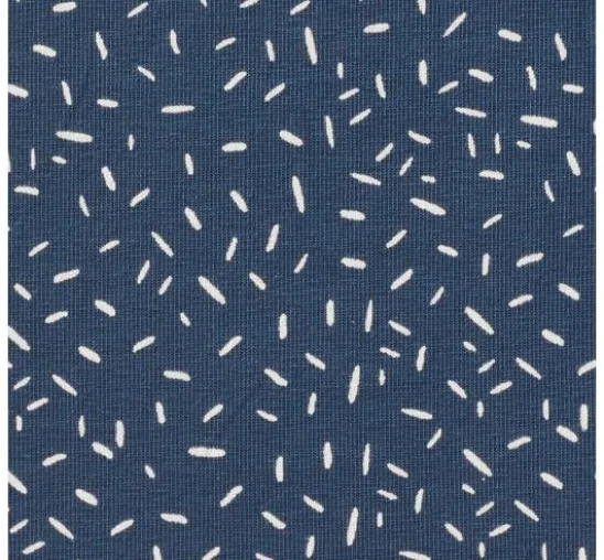 Jersey-Stoff "Konfetti-Streifen Jeans-Blau"