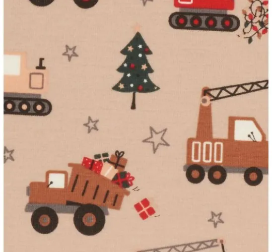 Jersey-Stoff "Trucks and Trees"