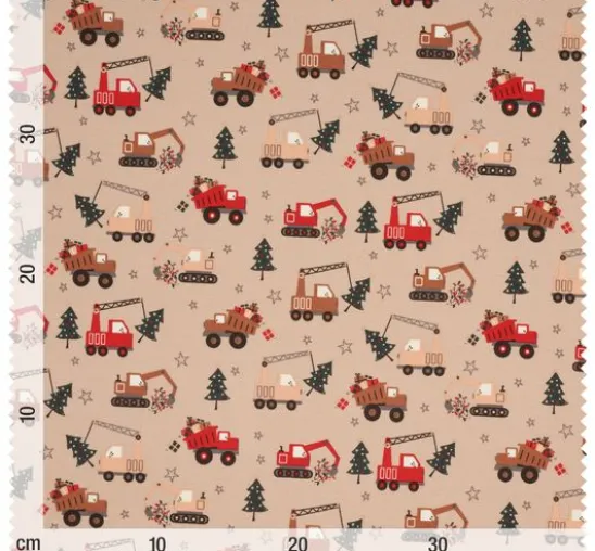 Jersey-Stoff "Trucks and Trees"