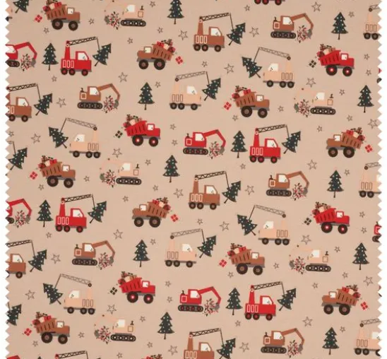 Jersey-Stoff "Trucks and Trees"