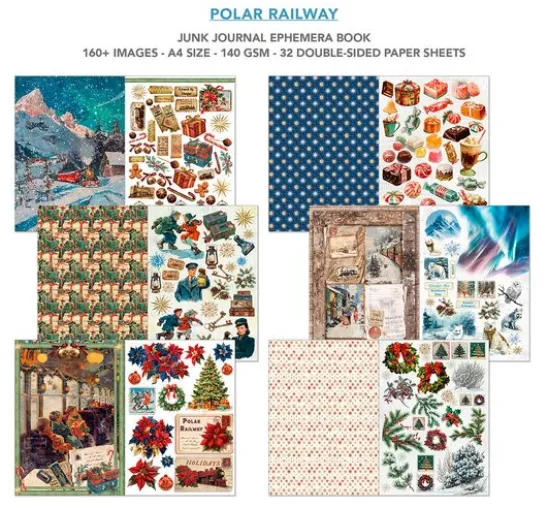 Junk Journal & Ephemera Book "Polar Railway"