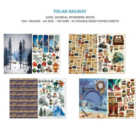 Junk Journal & Ephemera Book "Polar Railway"
