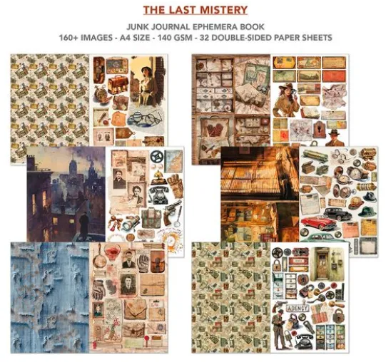 Junk Journal & Ephemera Book "The Last Mystery"