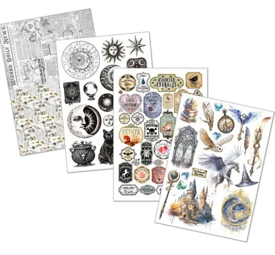 Junk Journal & Ephemera Book "Wizard Academy"