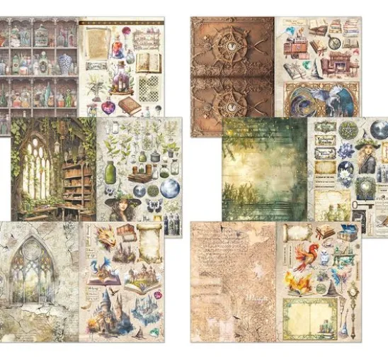 Junk Journal & Ephemera Book "Wizard Academy"
