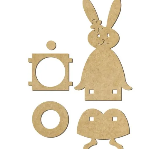 Kantenhocker "Häsin Daisy", MDF-Holz