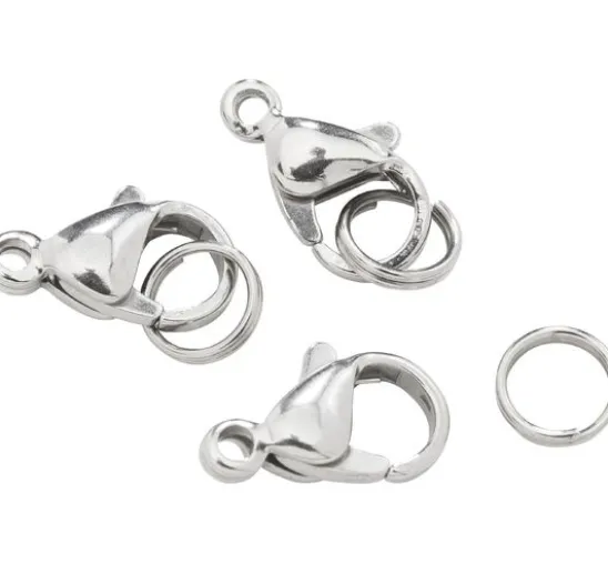 Karabinerhaken, Edelstahl, 3 Stück