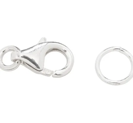 Karabinverschluss, 925er Sterling-Silber