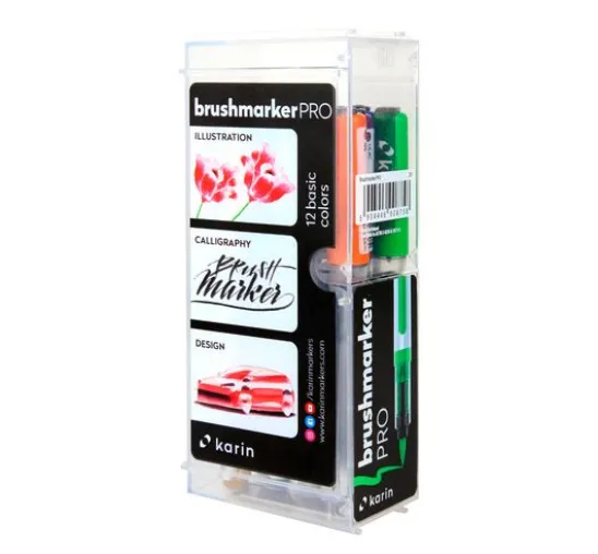 Karin Brushmarker PRO Set, 12 Farben