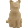 Katze sitzend, Pappmaché