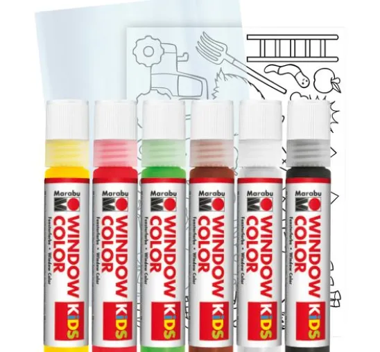 KiDS Window Color "Bauernhof", 6 x 25 ml